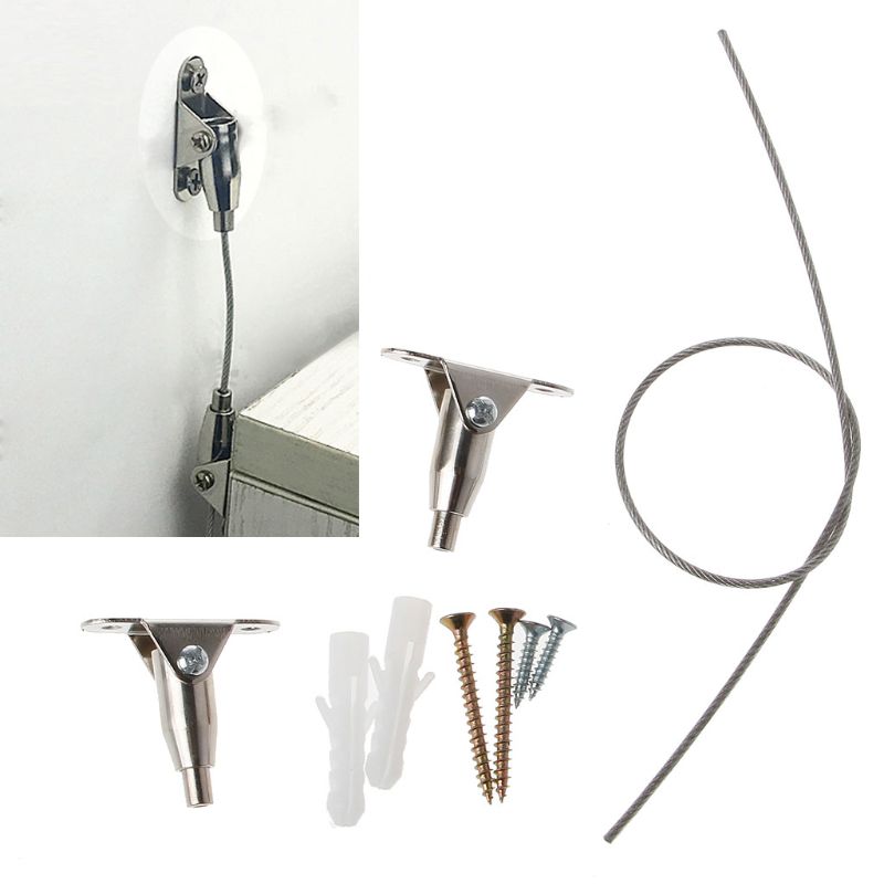 Metal Anti-Tip Furniture Anchor Safe Strap Wall Mounted Baby Proofing Secure Kit