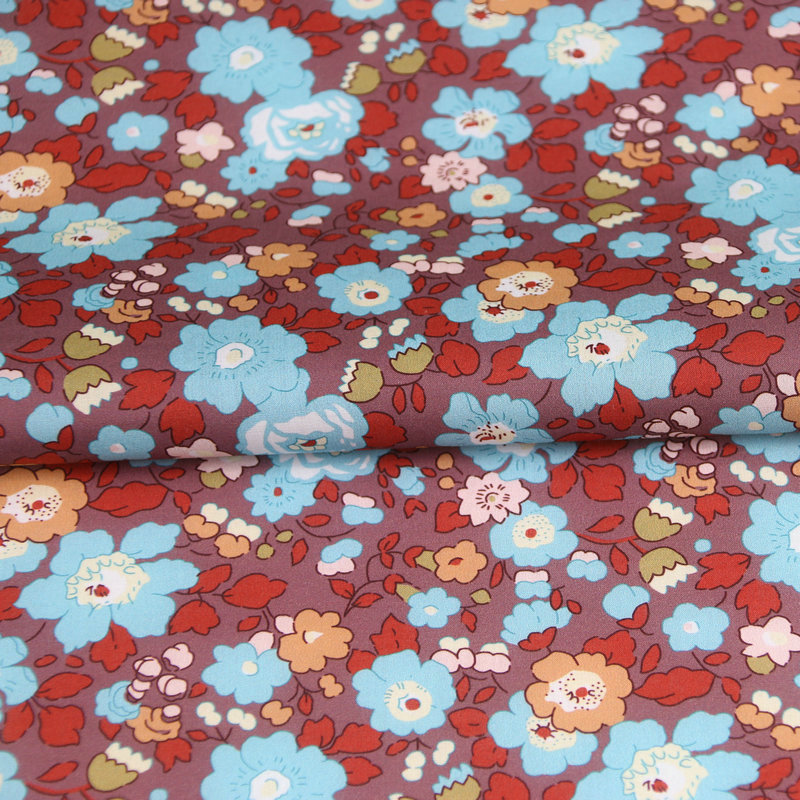 Citrongula blommor betsy ana små blommor tryck liberty tyg london liberty tana lawn bomull specialanpassat tyg för gör-det-själv: Kamel