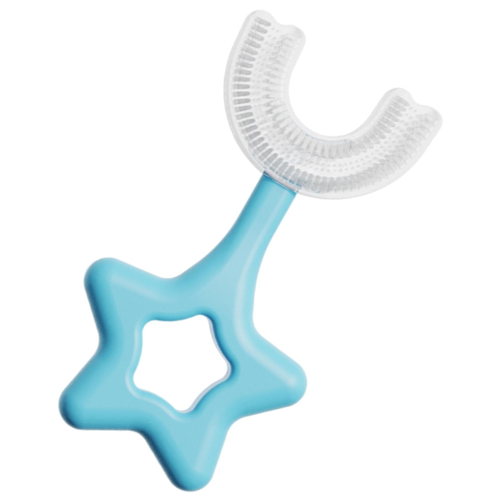 Children U-Shape Manual Training Tooth Brush ,Easily Brush Your Kid'S Teeth: age 2 to 6 Blue