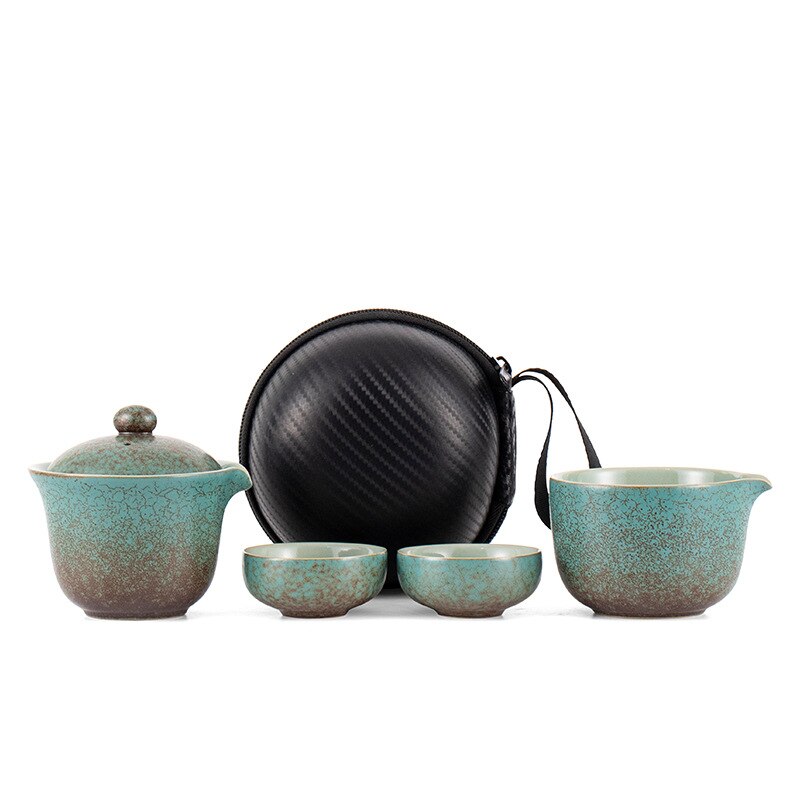 Chinese Tea Travel Tea Set Kung Fu Tea Set Ceramic Portable Teapot Porcelain Teaset Gaiwan Tea Cups of Tea Ceremony Tea Tool