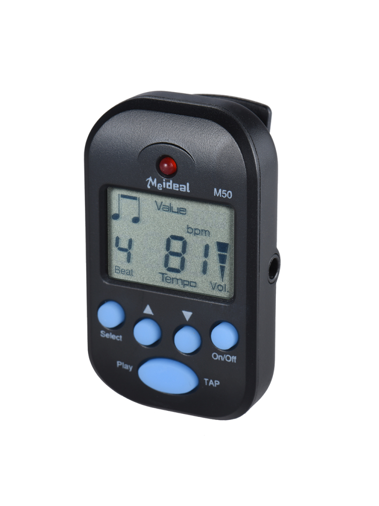 M50 Mini metrónomo con Clip LCD Digital, metrónomo de ritmo para guitarra, violín, bajo, accesorios para instrumentos de cuerda