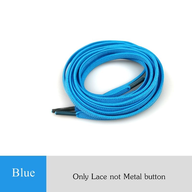 1 paire bonbons couleurs métal serrure lacets élastique chaussure lacets spécial pas de cravate lacet pour hommes femmes multicolore lacet match gratuit: 1 Pair blue lace