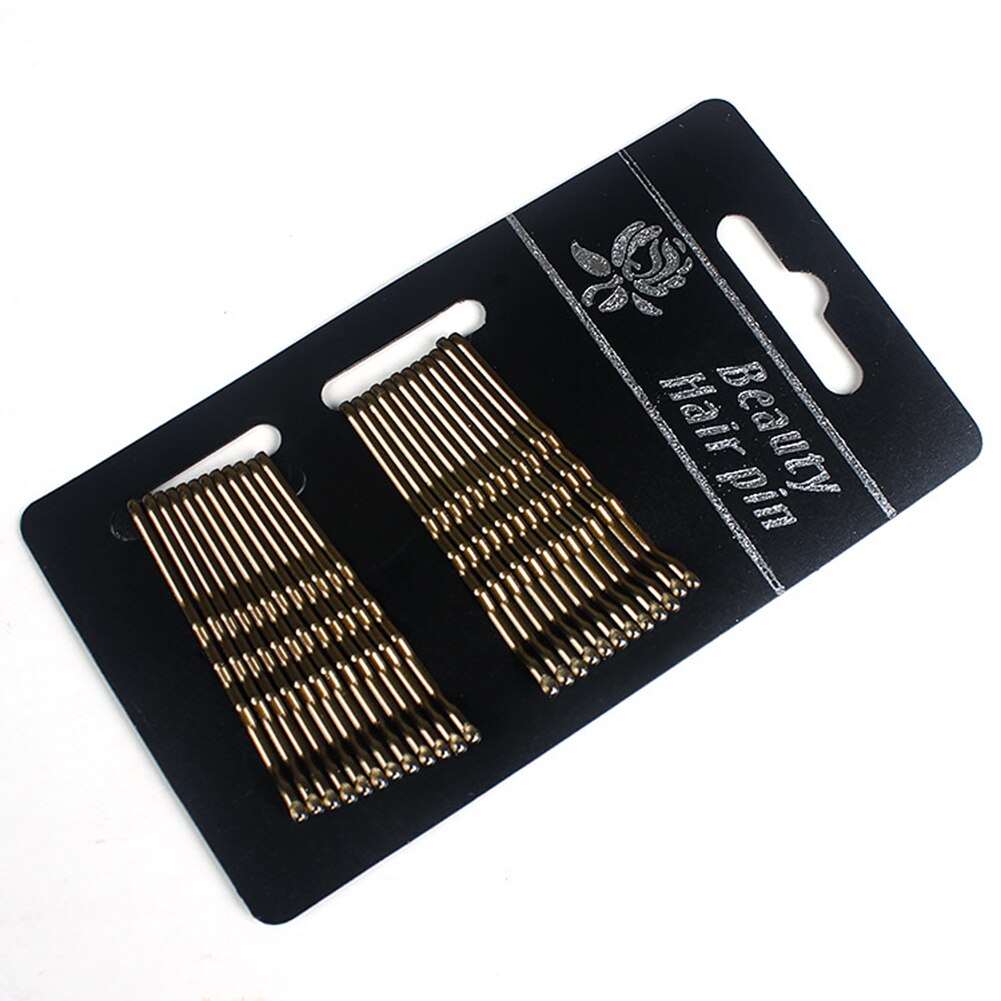 Horquillas invisibles de Metal onduladas para el pelo para mujeres y niñas, accesorios para el cabello, pasadores, 24 Uds., 5 CM: Deep Gold