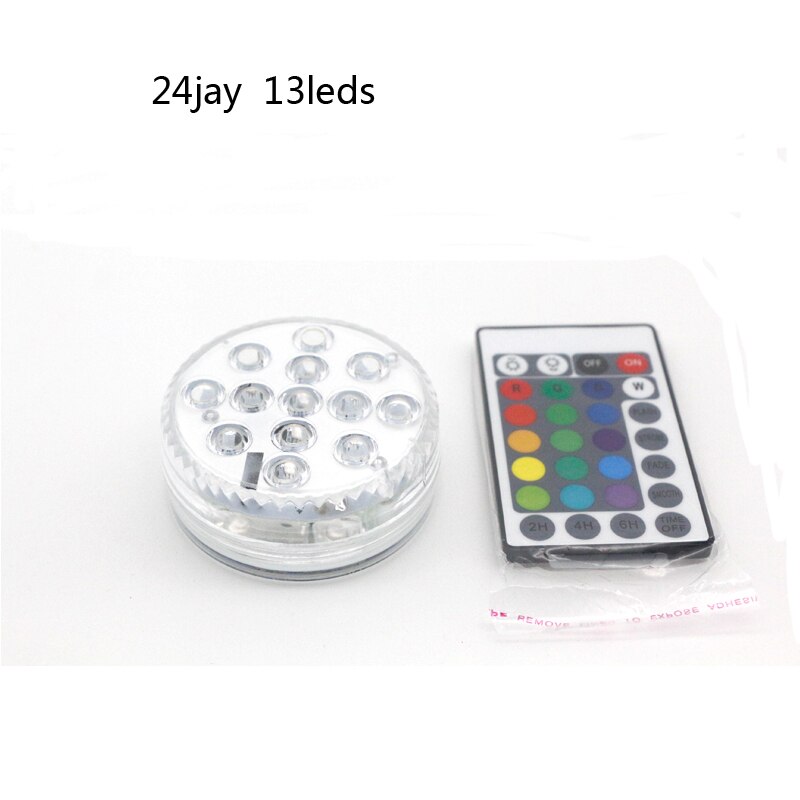 IP68 Waterproof3/10/13LED Rgb Multicolour Onderwater Night Lamp Dompelpompen Thee Verlichting Voor Aquarium Vaas Base Vijver Bruiloft party: 13LED 1pcs