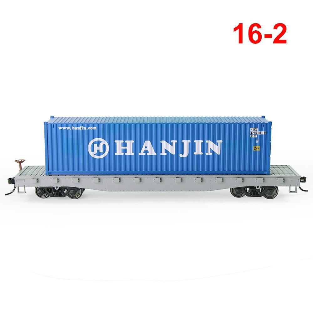Carro plano de 5 pies con contenedor de 40 pies con plataforma 1:87: 16-2