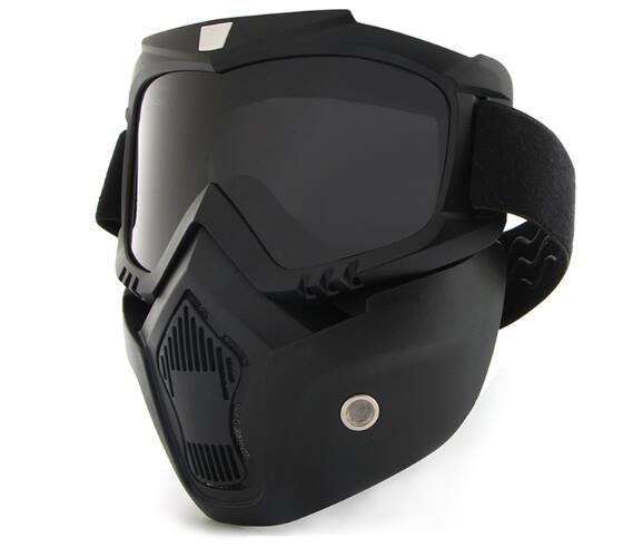 Máscara de gafas de Motocross, gafas de sol, esquí, Skate, máscara de casco facial Vintage, gafas de Motocross desmontables, casco Jet para Scooter: Model 5