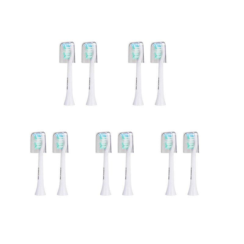 2 pcs Toothbrushes Head for Sarmocare S100 Ultrasonic Sonic Electric Toothbrush fit Digoo DG-YS11 Electric Toothbrushes Head: 10 white s100 head