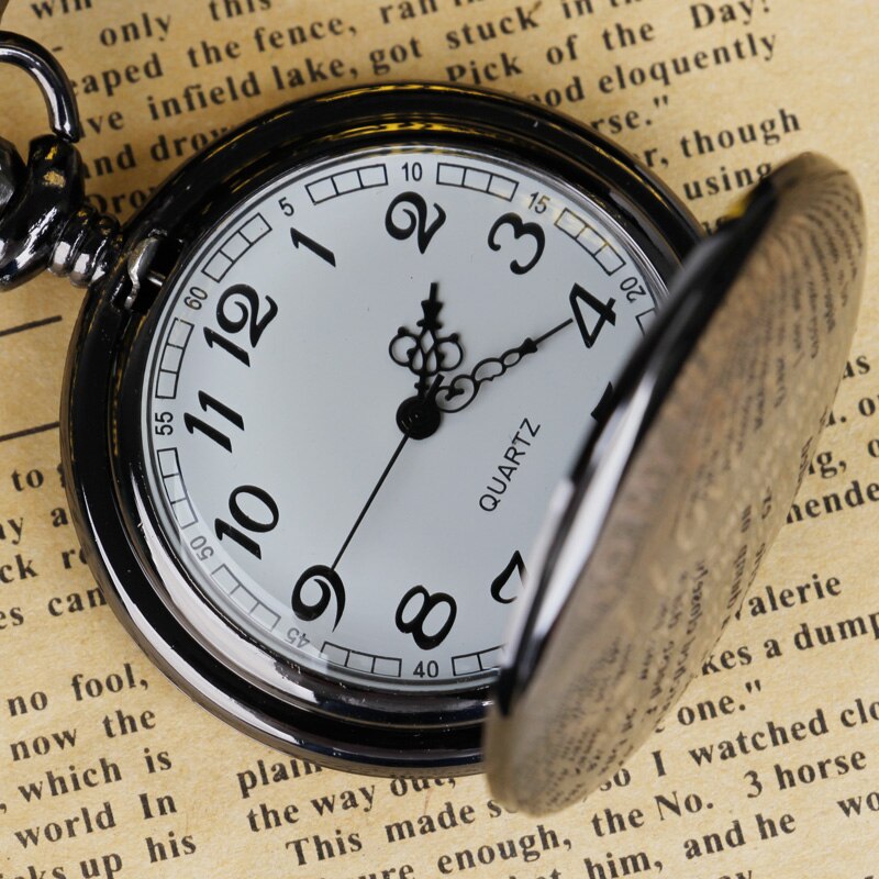 Creatitive Pocket Watch Pattern Steampunk Vintage Quartz Pocket Watch Best Husband