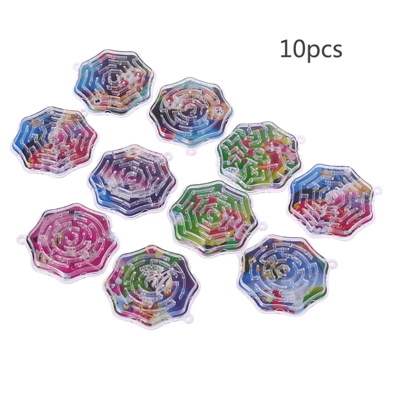 10Pcs Magic Achthoek Puzzel Speed Labyrint Spoor Doolhof Speelgoed Voor Kinderen Kids