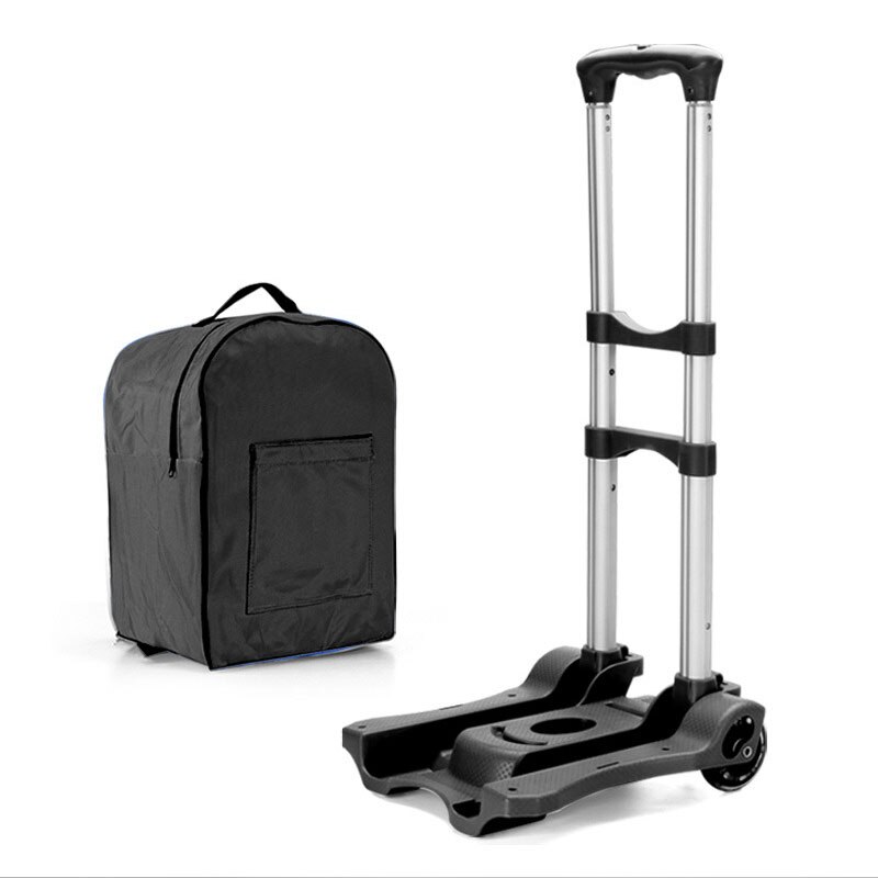 Hoveron foldbar bærbar vogn mini aluminiumslegering bagage familie rejse shopping vogn sag vogn vogn kuffert skoletaske: 1
