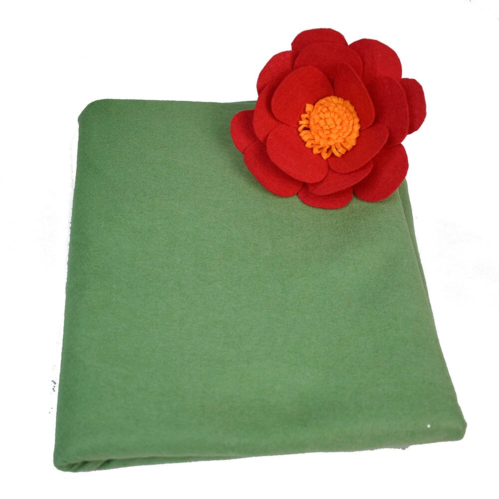 90 x 91cm 1.4mm tykkelse grøn blødt filt stof non-woven nåle vilt håndlavede manualidades diy feutrine filt blomster: Xh42 grønne