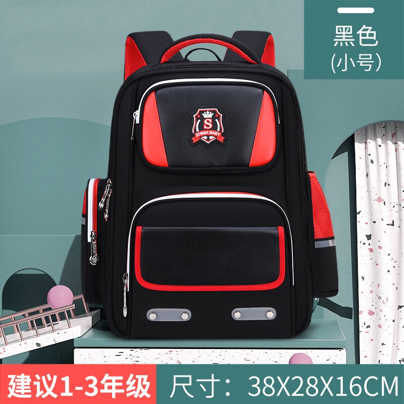 Children School Bags For Girls Boys Kids Orthopedic Backpack In Primary School Backpacks Mochila Infantil: small black
