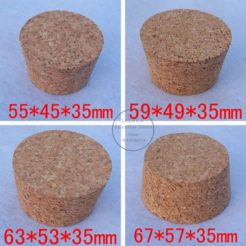 5pcs Top DIA 32mm to 78mm Wooden Cork Lab Glass Bottle Stopper Kettle Pudding Bottle Cork Cap Burette Tube Wood Lid