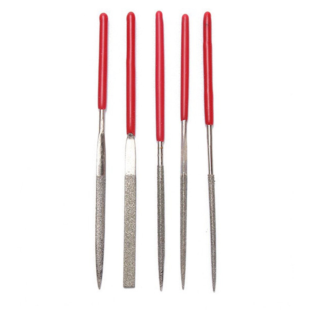 5pcs Diamond Needle File Set Hand Carving Tools Ceramic Glass Stone Crafts DIY Wood Rasp Files Jewelry Polishing Diamond File