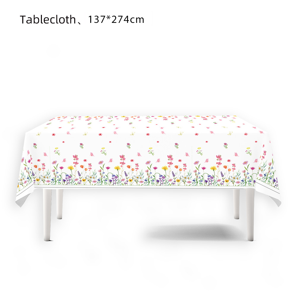 Alvblomstertema festutstyr engangsduk blomsterfe jenter bursdag bryllup babyshower hagefestdekorasjoner: Lys gul