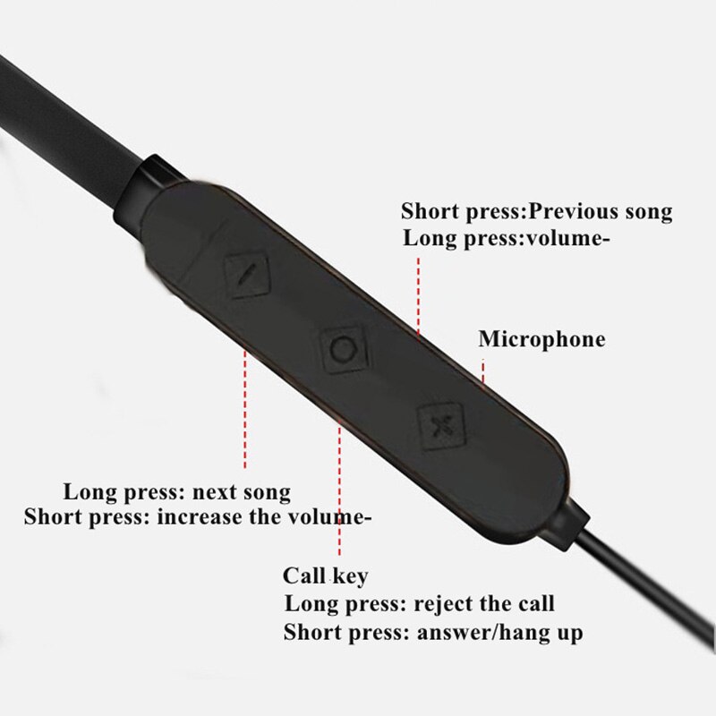 Neckband Wireless Earphone Bluetooth Music Sport Game Stereo Headset Noise Canceling HIFI In-Ear Earphone With Mic For Phone