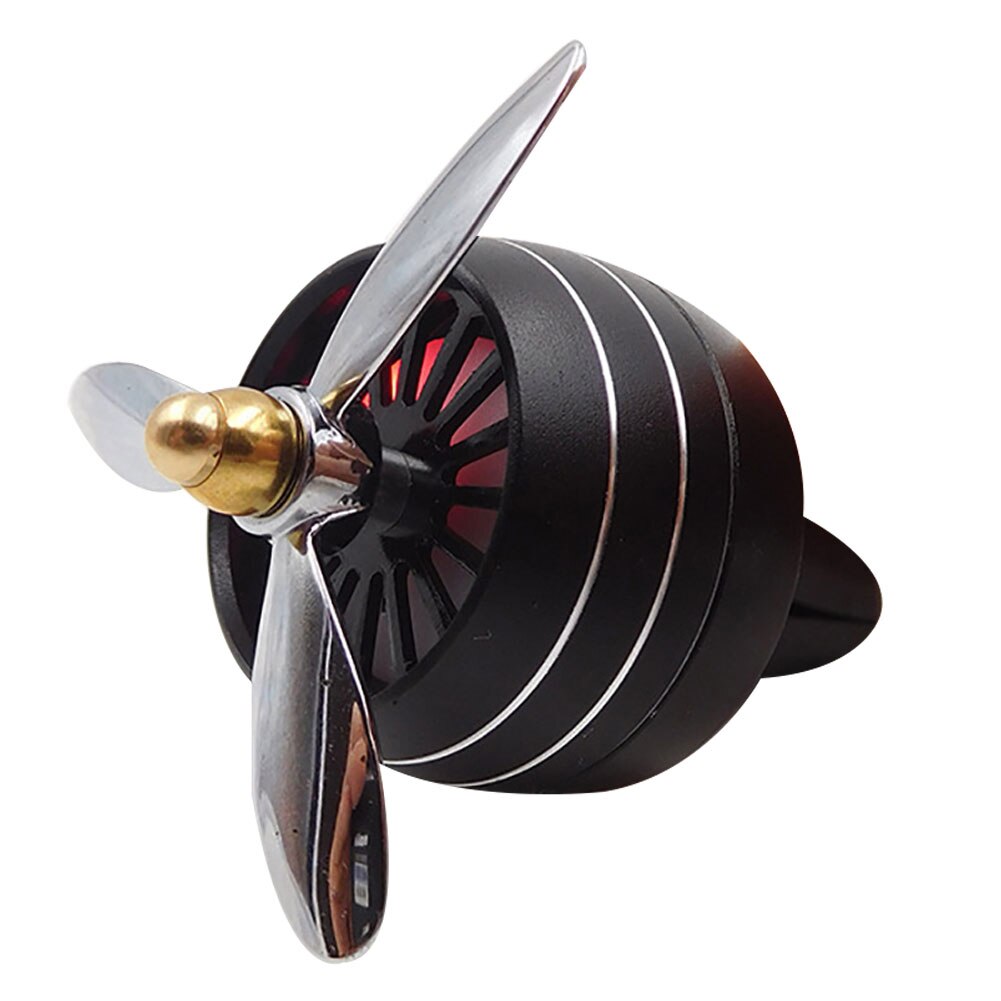 Auto Air Vent Luchtverfrisser Parfum Clip Led Fan Geur Aroma Diffuser Decoratie Fan Auto Decor: Black