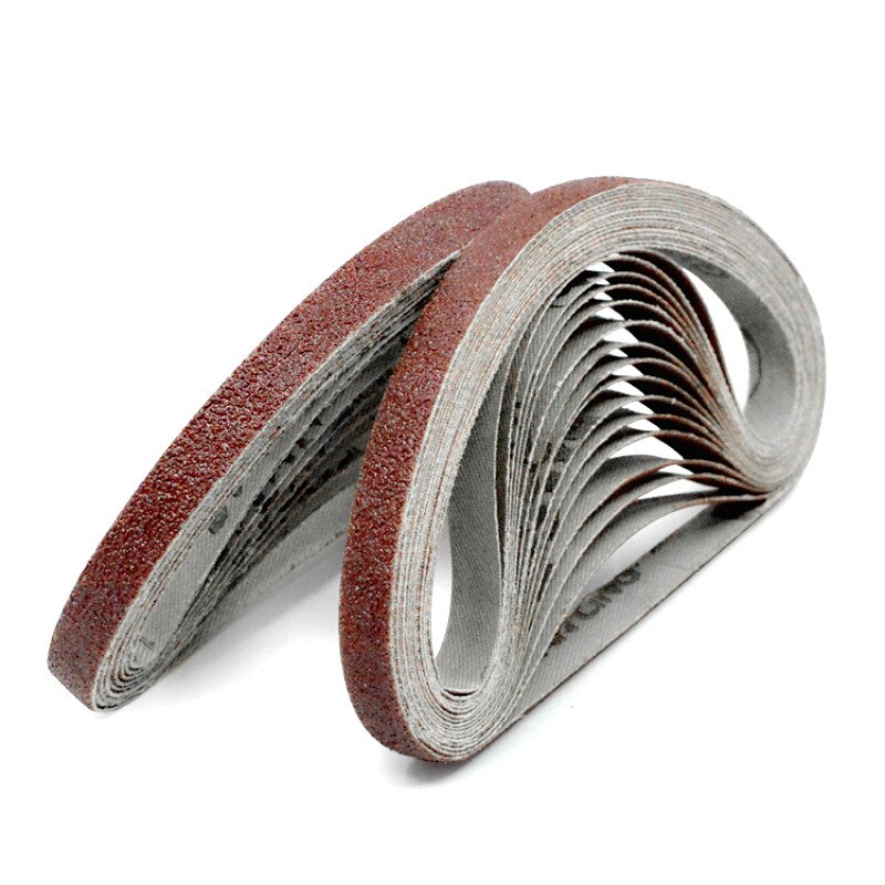 10 Pack 330*10Mm 520*20Mm Bruin Aluminiumoxide Schuren Riemen 60-1000 Grit Slijpen En polijsten Vervanging Voor Haakse Slijper Machin