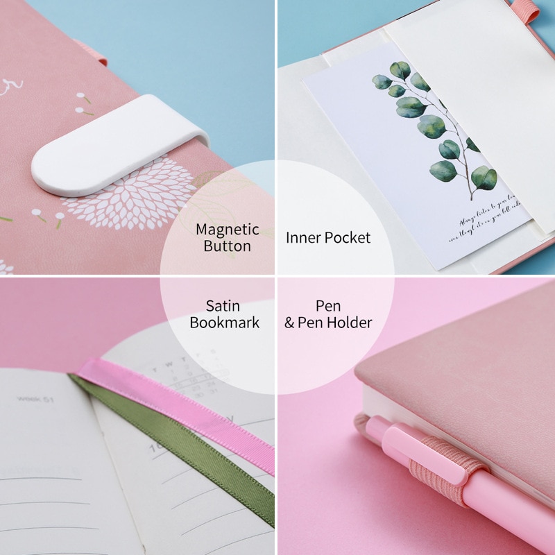 Kawaii Agenda Planner Organizer A5 Diary Notebook Weekly Journal Note Book Personal Business Travel Schedule Notepad Office