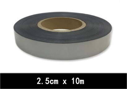 Película reflectante plateado brillante de alta visibilidad para transferencia de calor, Material de tela reflectante de advertencia de seguridad, cinta de pedrería para aplicación con plancha: 2.5cm x 10m