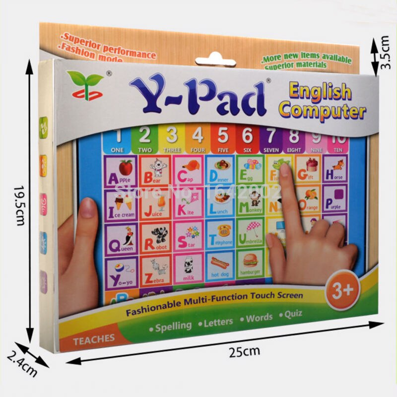 Englisch ABC Computer Pädagogisches Spielzeug für freundlicher, ypad Lernen Maschine freundlicher Tablette mit 10 Anzahl und 26 Alphabet Lernen