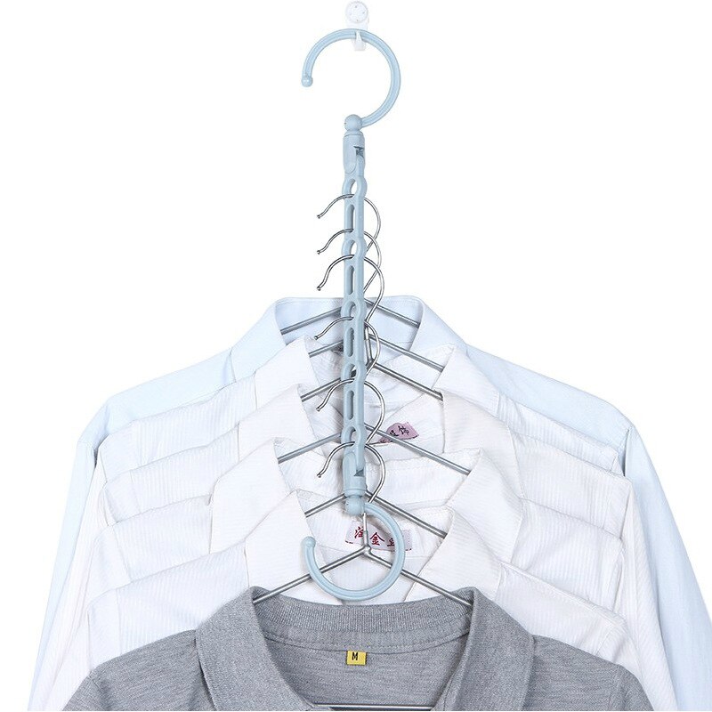 1 pcs Folding Rotating 5 in 1 Storage hanger Coat Storage Rack Magic Clothes Hanger Multifunction Clothes Holder Storage hangers