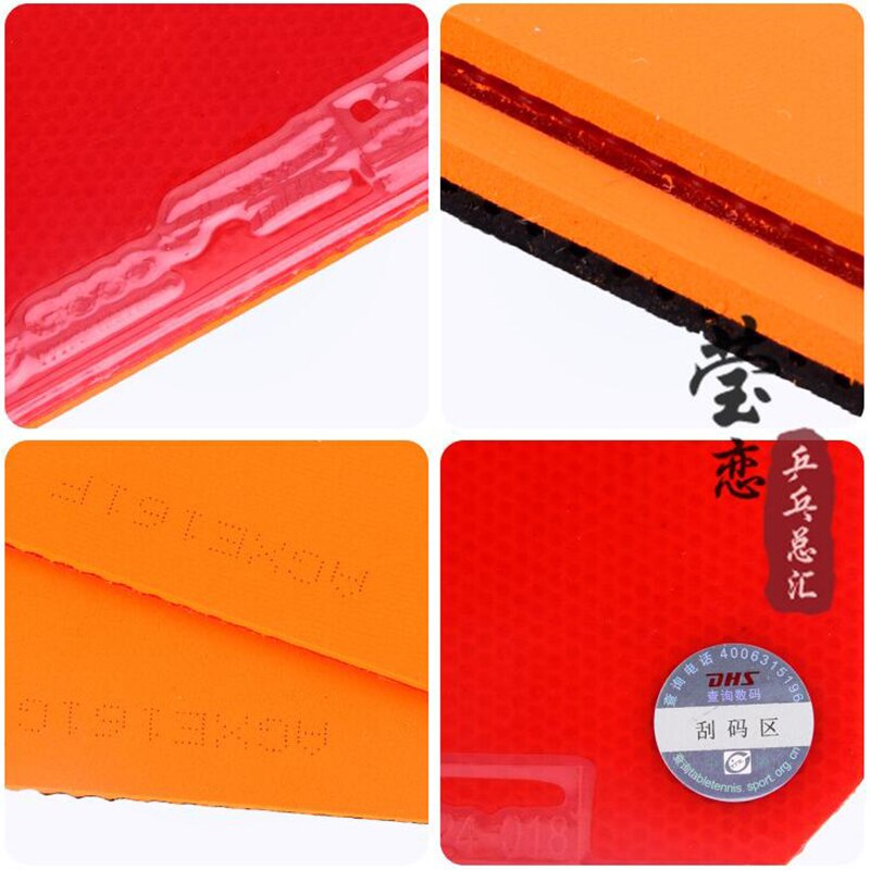 Original DHS G888 table tennis rubber with sponge for table tennis rackets racquet sports ping pong paddles dhs rubber