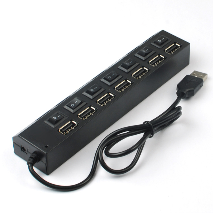 7 Ports High Speed USB Hub 4.0 Hub USB On/Off Switch Portable USB Splitter Peripherals Accessories For Computer