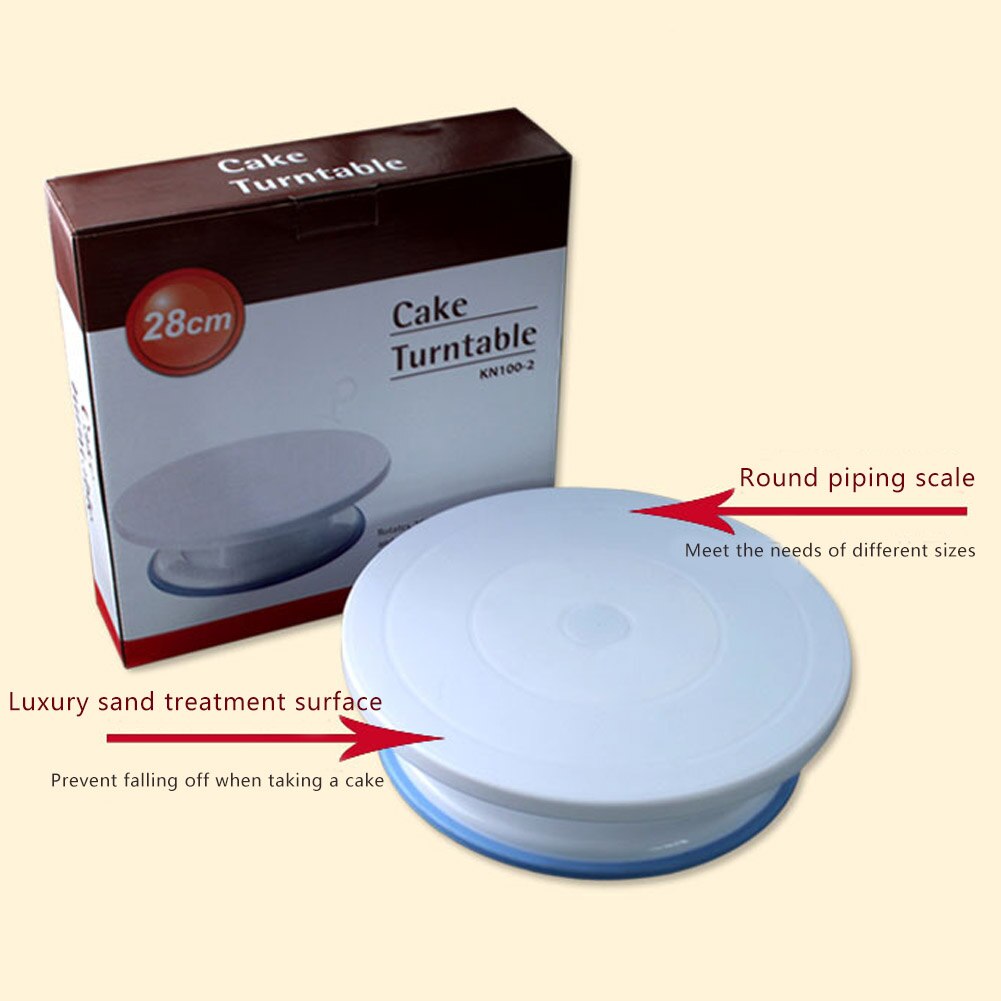 Norbi DIY Cake Turntable Rotating Anti-Skid Round Cake Stand Cake Decorating Tools Cake Rotary Table Kitchen Baking Tools