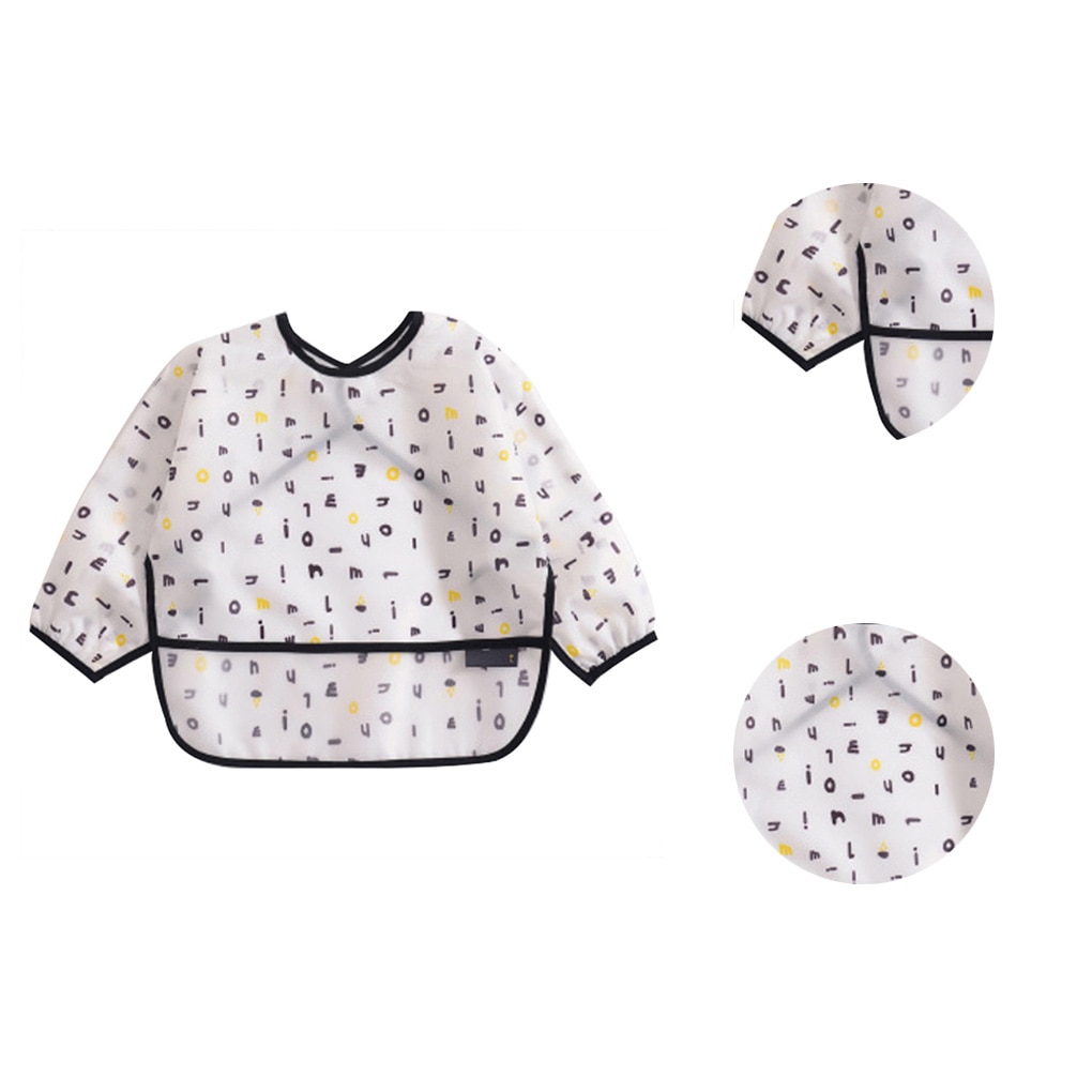 Baby Slabbetjes Jongens Meisjes Baby Tops Waterdichte Cartoon Lange Mouw Unisex Peuter Kleding