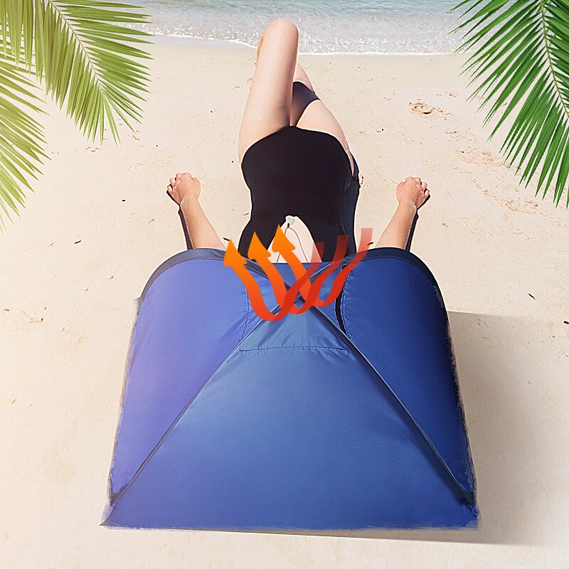 Sombrilla de playa abierta portátil para exteriores, carpa UV para acampar en la playa, automática, plegable