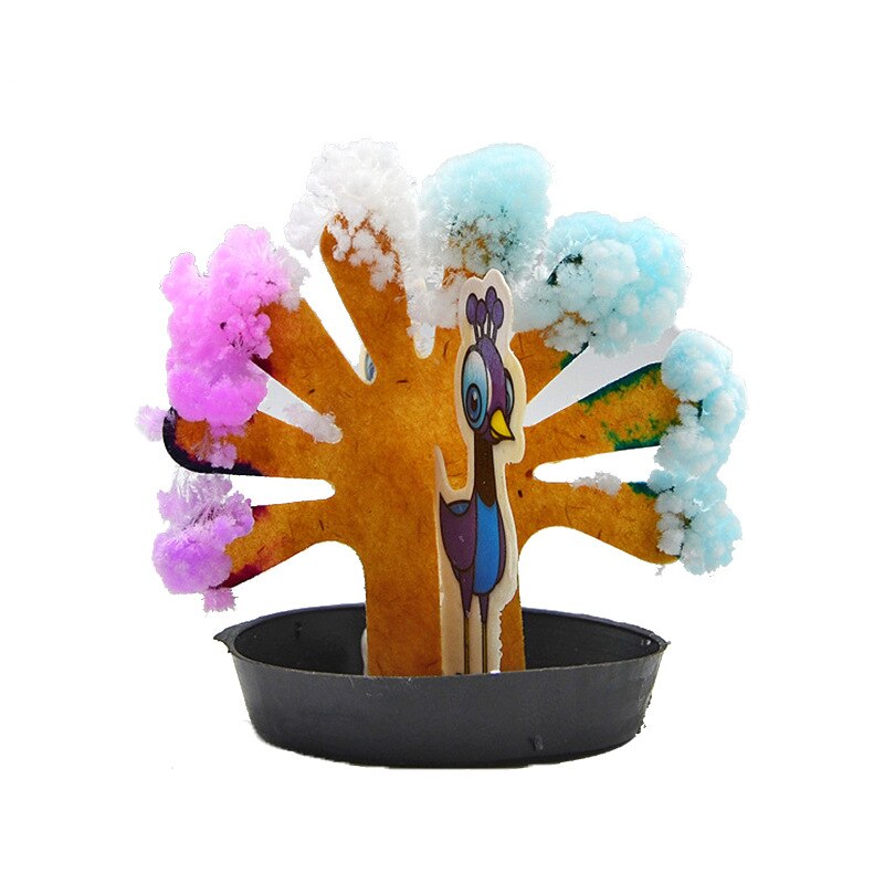 Arbre de noël magique floraison cristal arbre magique Mini décorations d'arbre de noël enfants jouet de noël: Peacock blossom