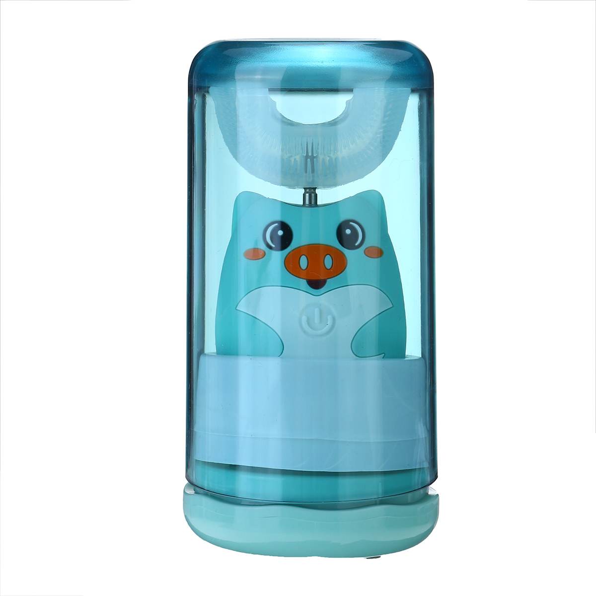 360° Sonic Automatic Electric Toothbrush With UV Light for Aged 2-13 Kid 3 Modes USB Charging IPX7 Waterproof Whitening Teeth: Blue Pig 7-13