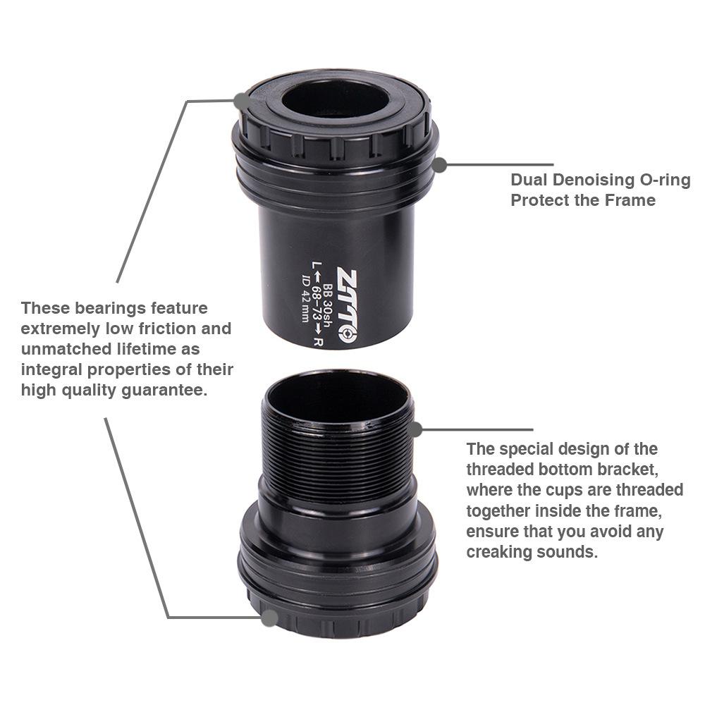 Tornillo de eje medio BB30sh BB30 para eje de bicicleta, compatible con el eje de pedalier para piezas de bicicleta de montaña o carretera, cambio de Shimano GXP
