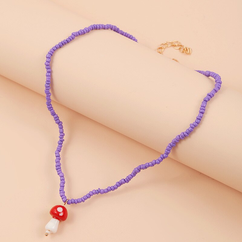 Boho Chic koraliki naszyjnik kobiety moda kolorowy łańcuszek na szyję czeski czarny Choker naszyjniki biżuteria Charms Party prezent 2021: NA064-2