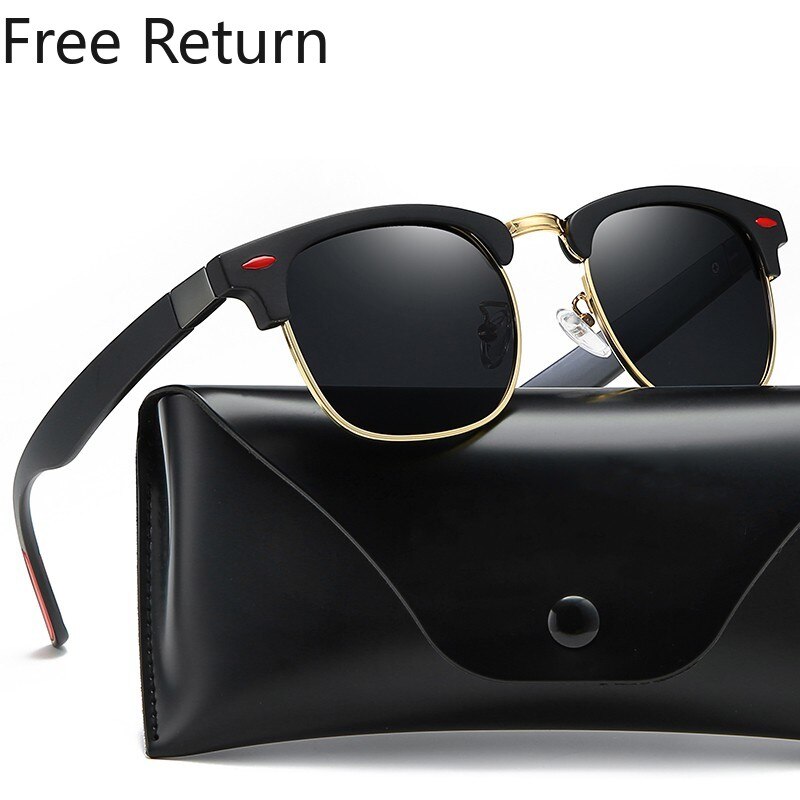 Gafas de sol polarizadas Semi-montura para mujer gafas de sol UV400 de de de lujo para hombre y mujer
