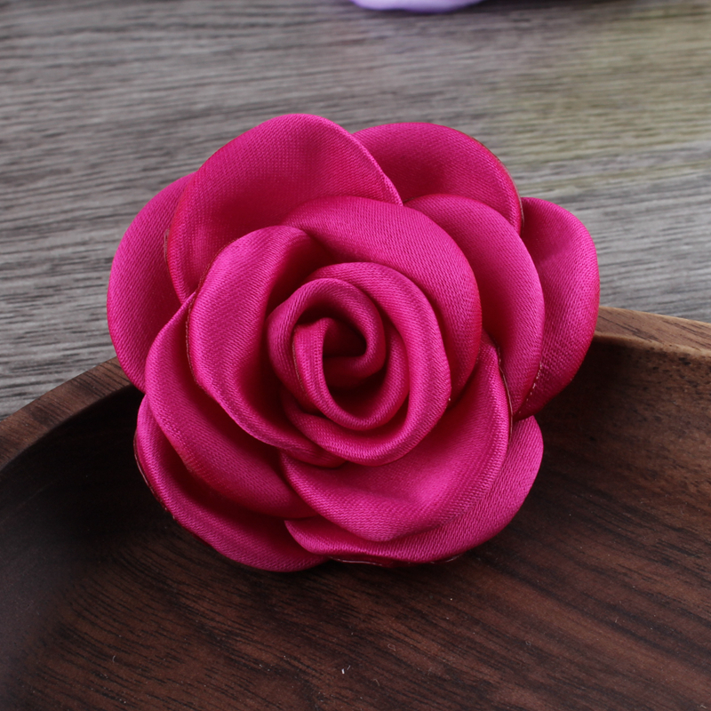 Flores de satén quemadas para el cabello, accesorios para el cabello, flores de tela Floral asadas para ramo de bodas, diademas de 10 piezas y 6CM: Morado