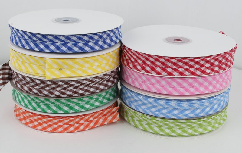 -TC scotch biais Tape, grootte: 20mm, rooster snijden stof vouw biaisband voor Kledingstuk Textiel