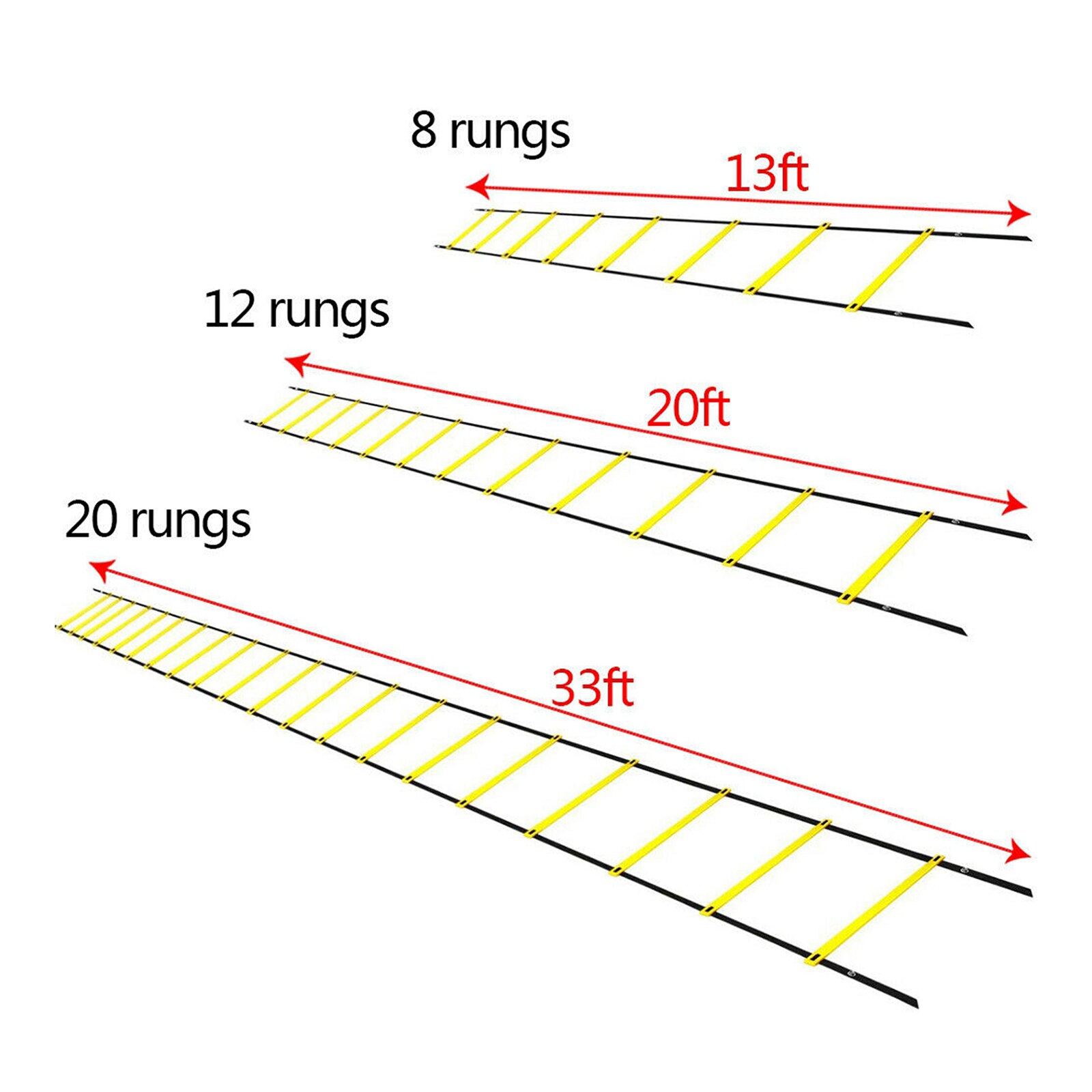 Agility Ladder Speed Training Set Rung Speed Ladder for Indoor Outdoor, Footwork Equipment For Fitness Soccer Football Drills