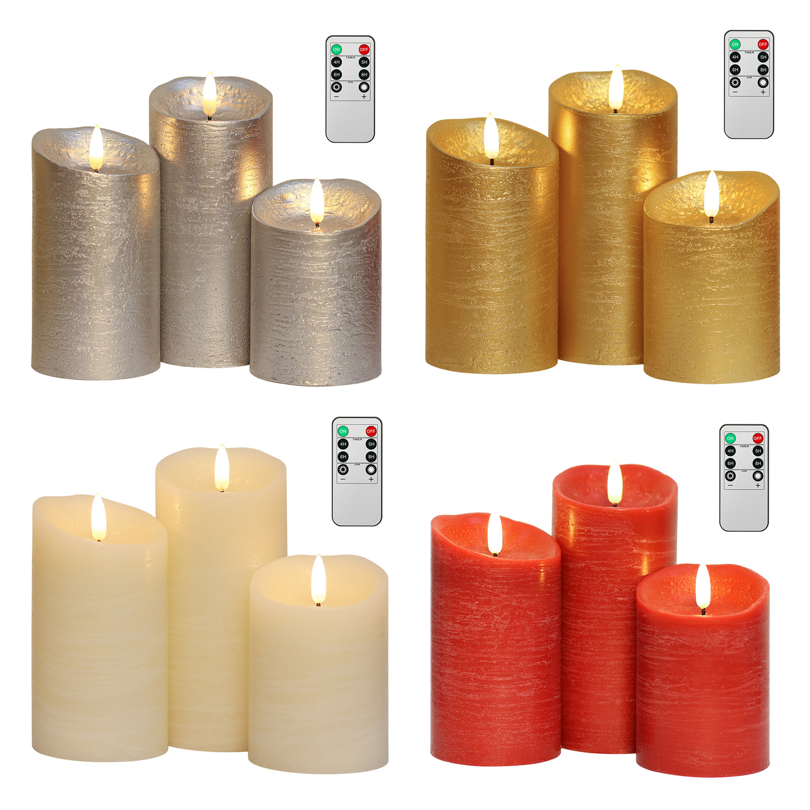 Bougie de noël, affichage de cire dorée, Rose doré, peinture métallique, Bougie Led, lampe, joyeux anniversaire