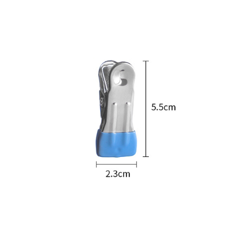 10 Stück Wäscheklammern aus Edelstahl ohne Spuren, Haken, KleiderbüGel, Wäscheklammern, Socken, Hängeclip, für Zuhause, Schrank, Bettlakenhalter