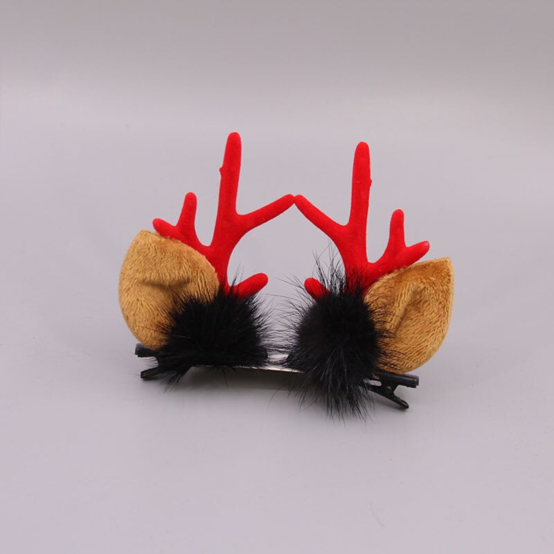 2 stücke Nette Hirsch Ohr Blume Haarnadeln Haar Decorationd SchöNe Weihnachten Barrettes Hirsch Geweih Haar Clips Haar Zubehör: 3