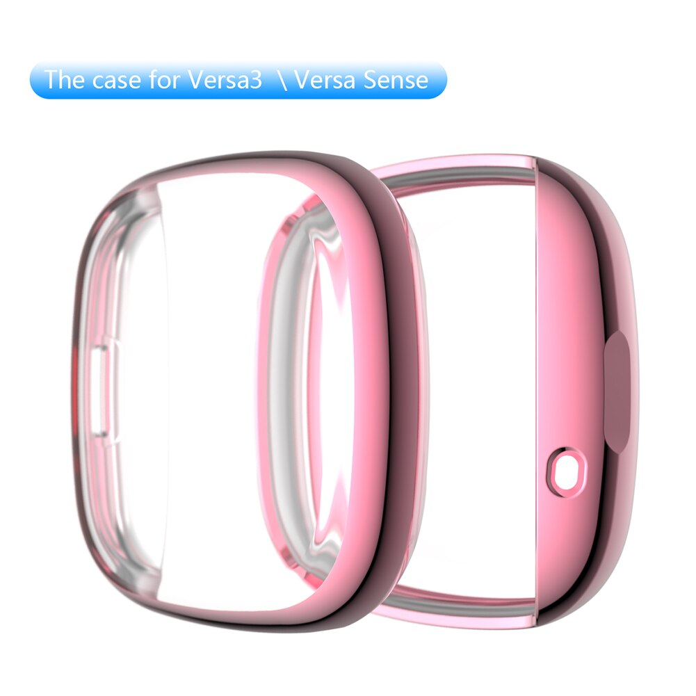 Screen Protector Voor Fitbit Versa 3/Fitbit Gevoel Lite Rondom Ultra Dunne Zachte Tpu Horloge Case Bumper protector