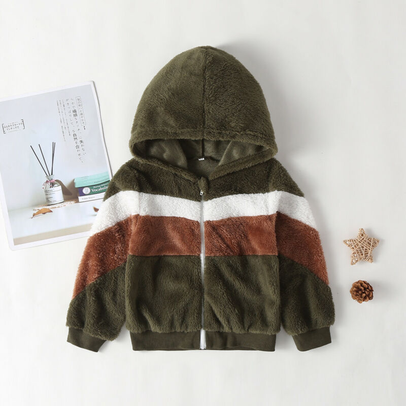 1-4years bebê menina menino inverno roupas quentes com capuz casaco de lã casaco com capuz jaqueta com capuz outerwear