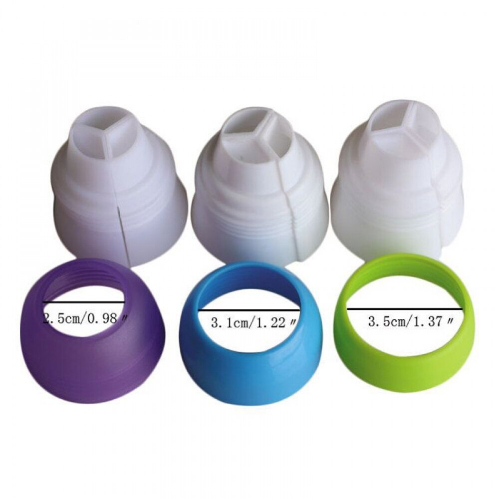 3 cores mix converter 3 furos bolo decoração ferramenta diy bico de aço inoxidável sobremesa bolo decoração ferramenta de cozimento