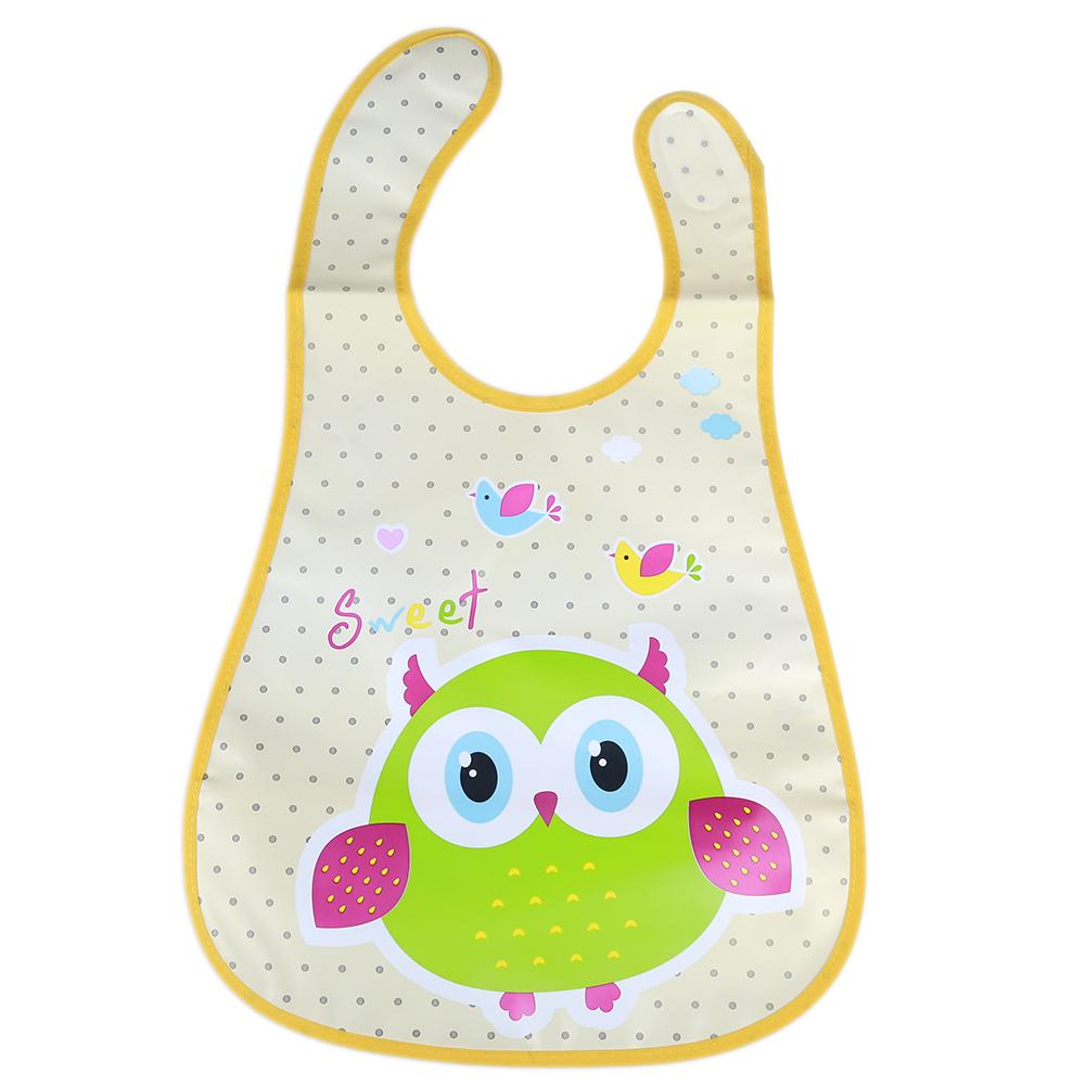 Cute Cartoon Baby Kids Bibs Waterproof Saliva Towel Feeding Bandana Apron: Green