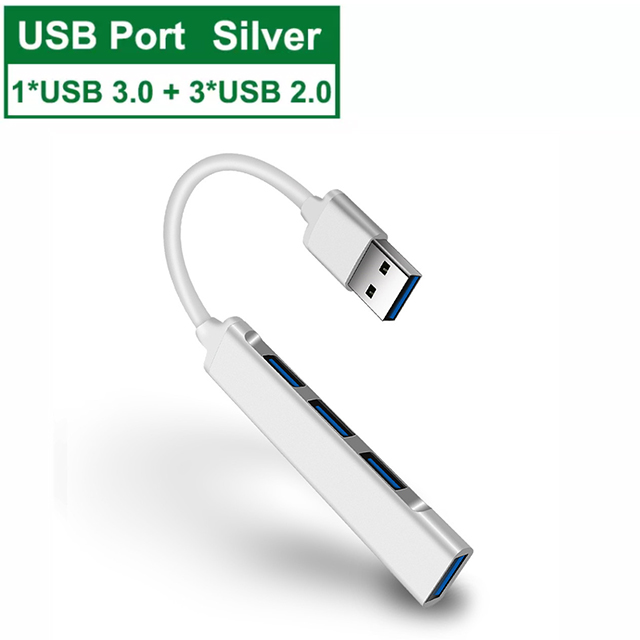 4 poorten USB 3.0 HUB USB Hubs USB Docking Stations USB 3.0 Splitter 5Gbps OTG Adapter Voor PC Laptop tablet Macbook Accessoires: Bruin