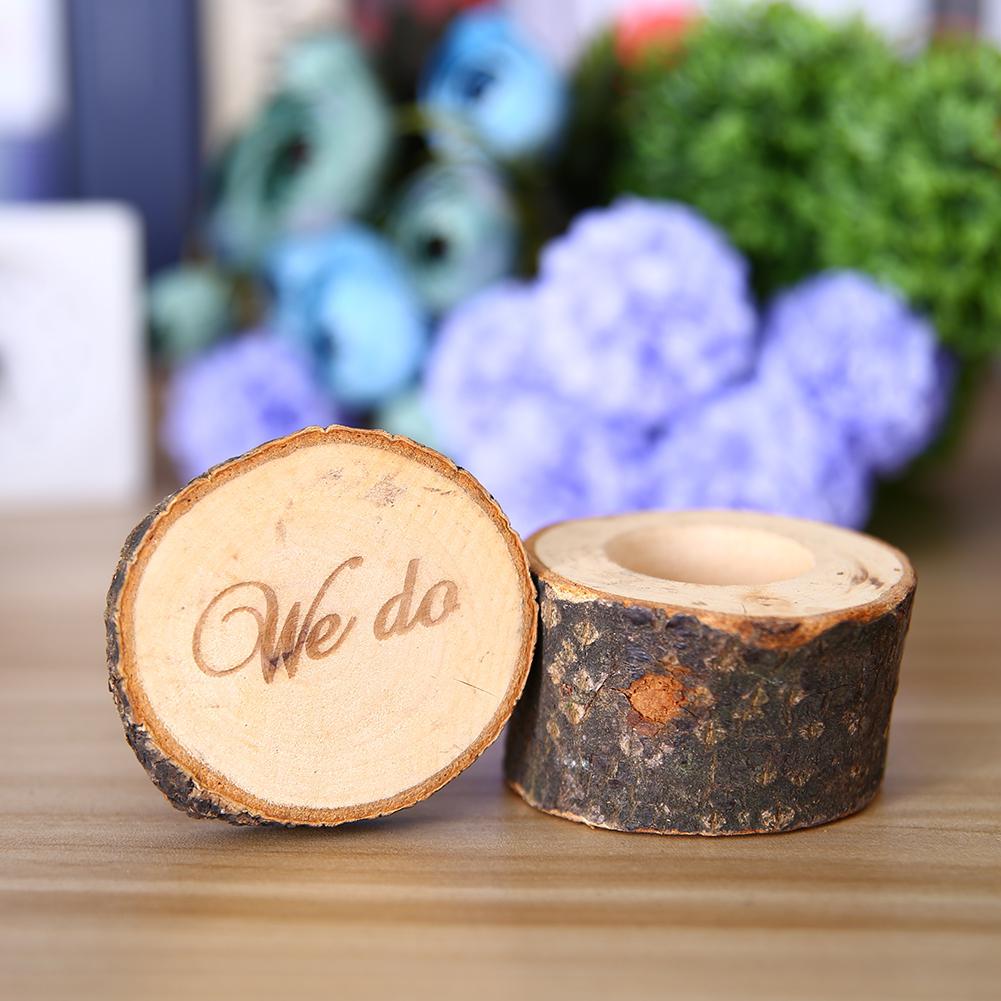TPFOCUS Wooden Ring Box Country Style Wedding Ring Box WE DO Pattern Rustic Ring Box for Wedding Ceremony