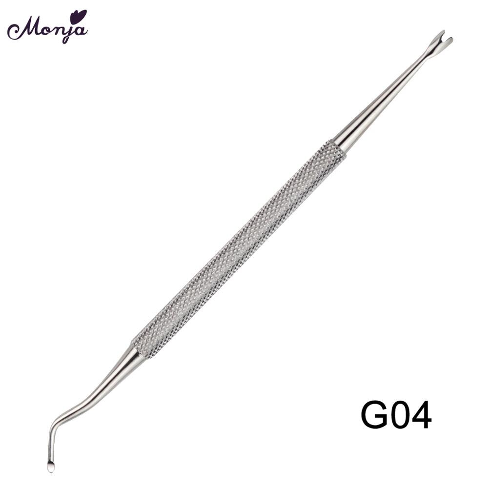 Monja-Lima de acero inoxidable para corrección de las uñas encarnadas, herramienta de pedicura de instalación y limpieza de las uñas encarnadas: 4