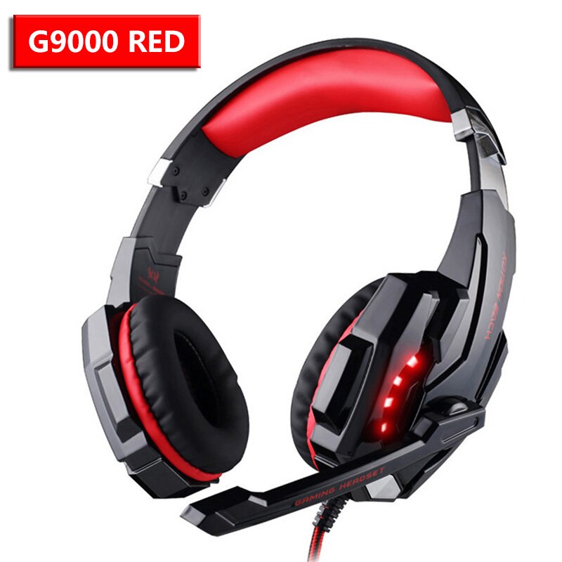 G2000 Hoofd Gemonteerde Bedrade Gaming Headset Stereo Oortelefoon Met Microfoon Passen PS4 PS5 Xbox Voor Telefoon Pc Laptop: G9000 black red